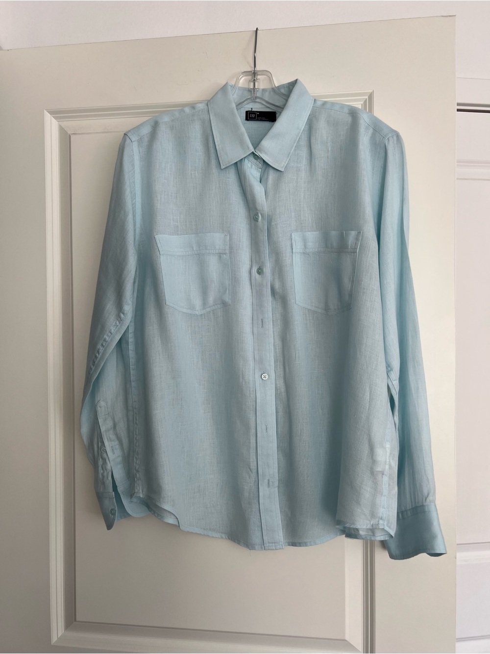 GAP Light Blue Casual Button-Down Shirt